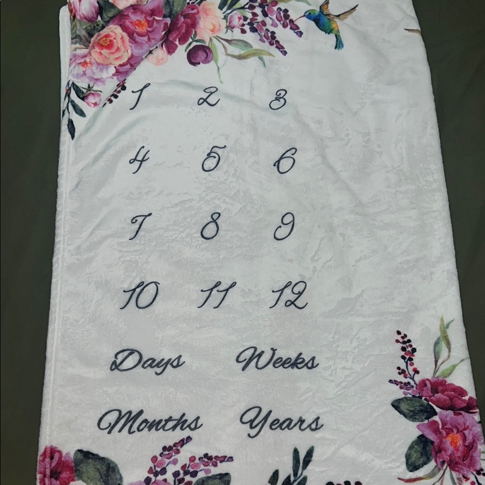 Floral Milestone Blanket